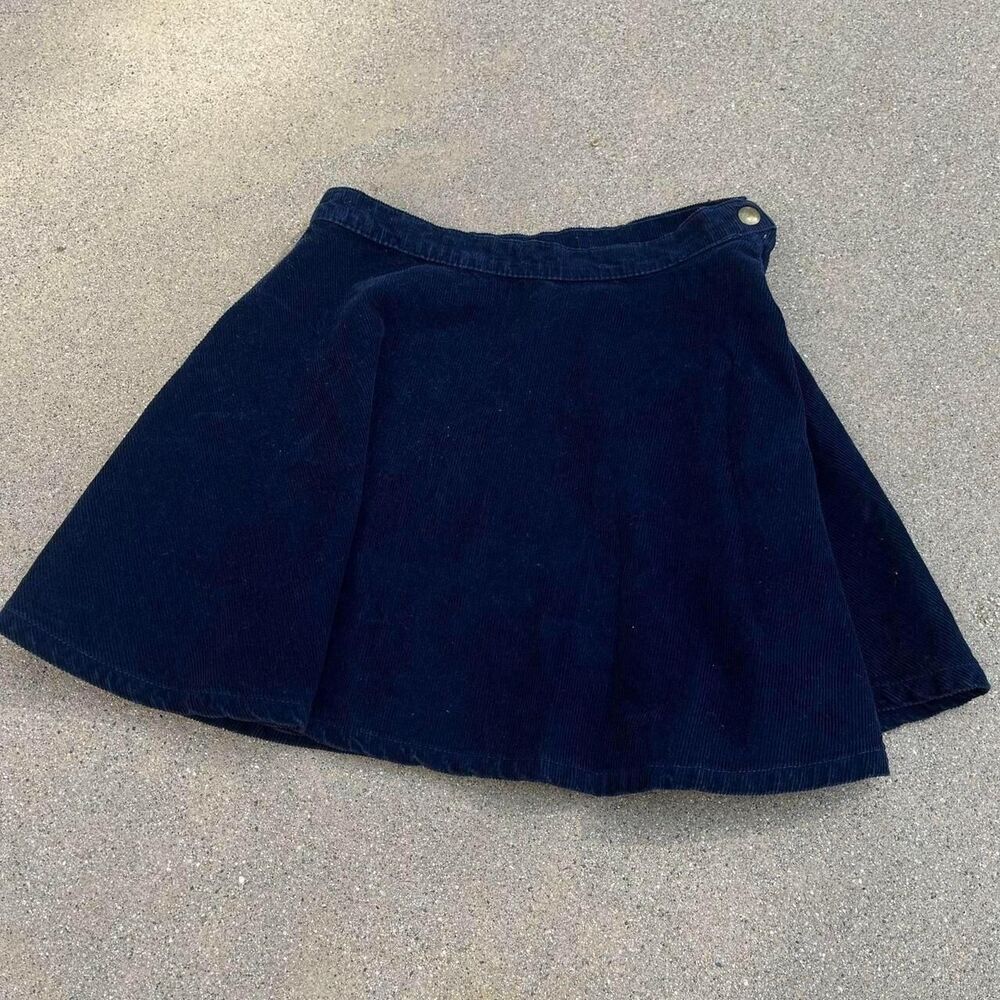 American Apparel blue corduroy mini skirt